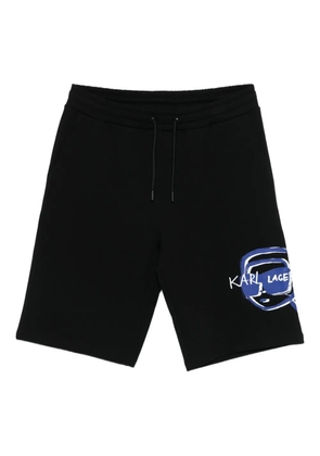 Karl Lagerfeld logo-print drawstring shorts - Black