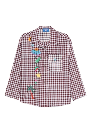 SUSANNA BLU Narciso embroidered gingham shirt