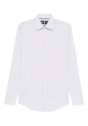 BOSS striped long-sleeve shirt - White