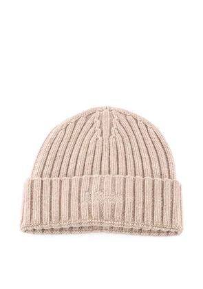 MC2 Saint Barth ribbed embroidered beanie - Neutrals