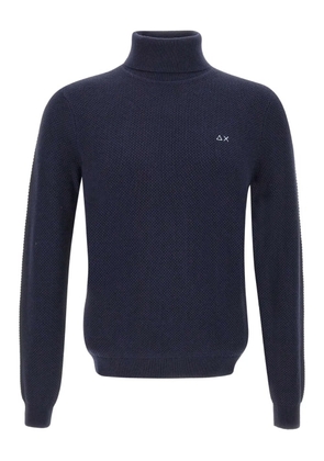 Sun68 turtleneck textured sweater - Blue