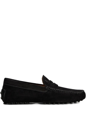 Tod's pebble-detail suede loafers - Black