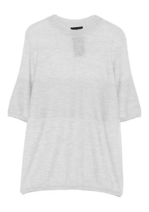 Giorgio Armani short-sleeve knitted top - Grey