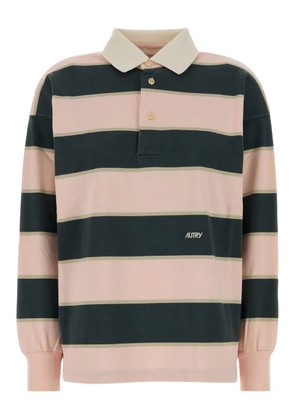 Autry striped-pattern polo top - Pink