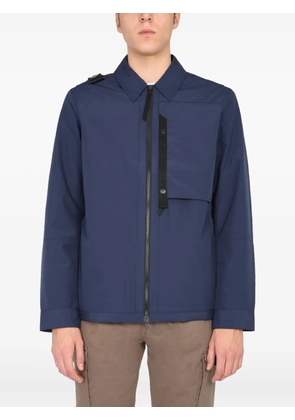 Ma.Strum logo-patch shirt jacket - Blue