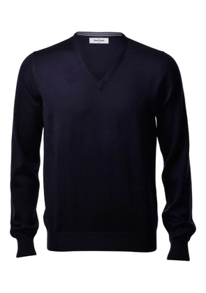 Gran Sasso V-neck wool sweater - Blue