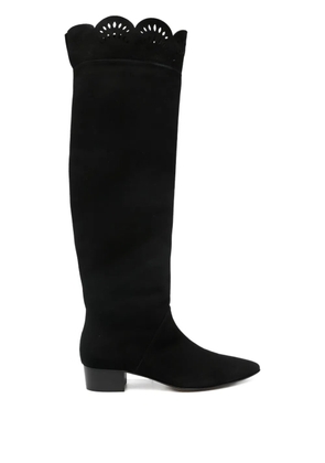 Arteana 30mm scallop-trim boots - Black