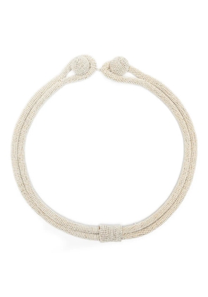Fabiana Filippi beaded-sphere necklace - White