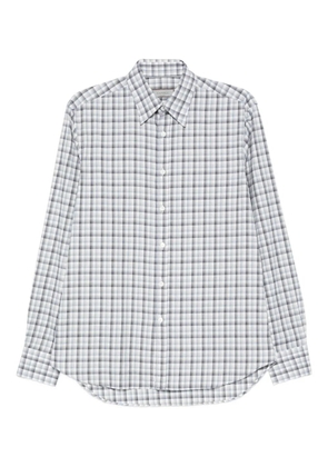 Canali checked cotton shirt - Blue