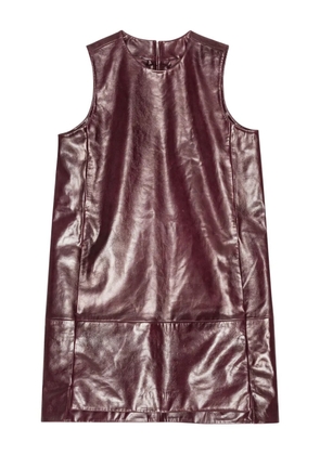REMAIN leather mini dress - Red