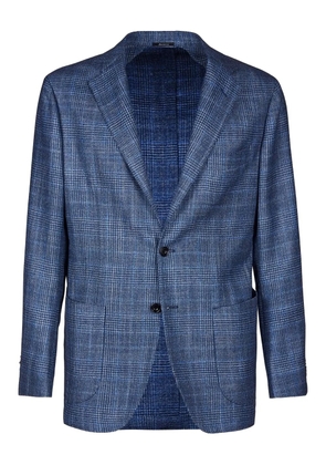 SARTORIO NAPOLI plaid single-breasted jacket - Blue