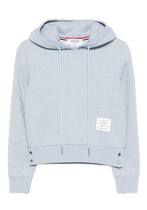Thom Browne logo-patched hoodie - Blue