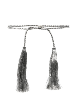 Forte Forte crystal-embellished tassel belt - Grey