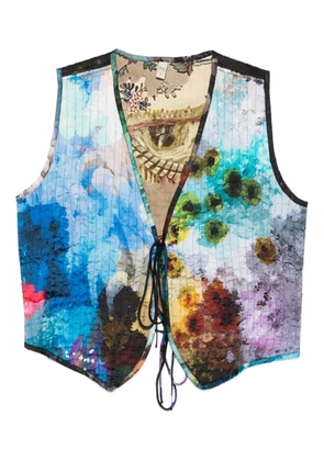 YAVI sequin-embellished waistcoat - Blue