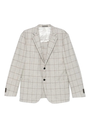 Corneliani checked single-breasted jacket - Grey
