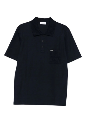 Ferragamo logo-plaque polo shirt - Blue