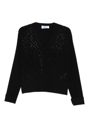 Blugirl geometric-pattern embellished sweater - Black