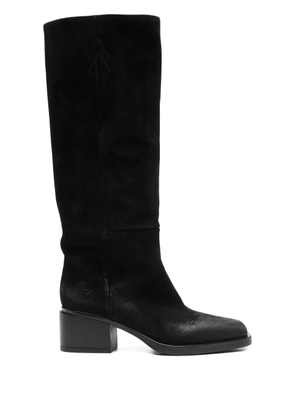 Elena Iachi 60mm suede knee-high boots - Black