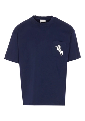 Drôle De Monsieur horse-print pocket T-shirt - Blue