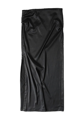 Open YY logo-print side-zip skirt - Black