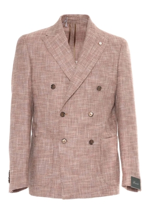 BRANDO double-breasted blazer - Brown