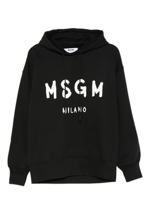 MSGM logo-print hoodie - Black