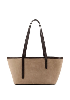 ATP Atelier Gaiba printed-lizard suede tote bag - Neutrals