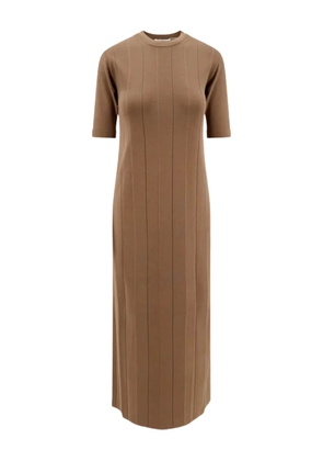 Max Mara Orafo ribbed-knit maxi dress - Brown