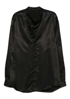 Rick Owens Island cowl-neck shirt - Black