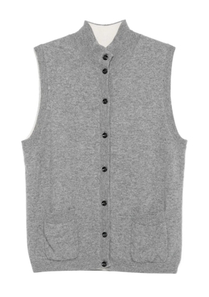 OLIVER LATTUGHI ribbed button-front vest - Grey