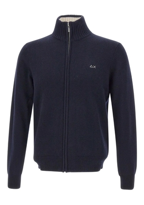 Sun68 high-neck zip-up cardigan - Blue