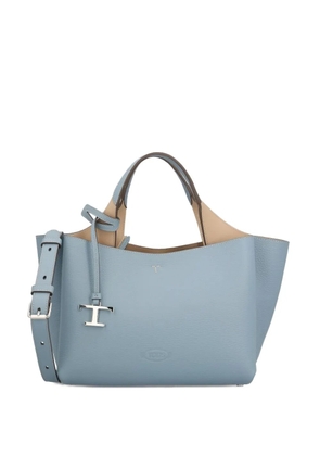 Tod's mini pebbled charm tote bag - Blue