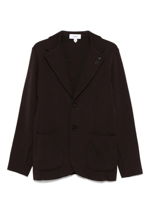 Lardini patch-pocket wool blazer - Brown