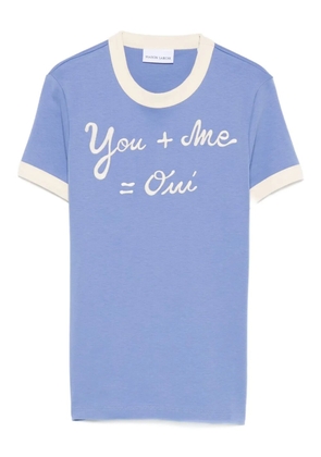 Maison Labiche embroidered-detail cotton T-shirt - Blue