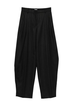 THE ANDAMANE pleated pinstripe trousers - Black