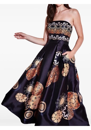 Allure strapless print dress - Black