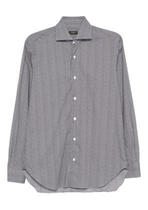 Barba check long-sleeved shirt - White