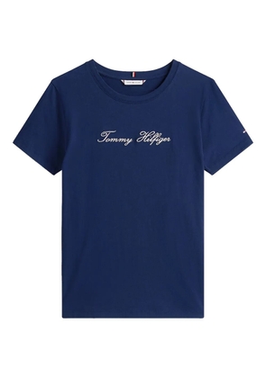 Tommy Hilfiger embroidered-logo cotton T-shirt - Blue