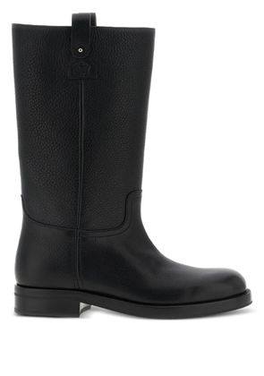 Church's hammered leather round-toe boots - Black