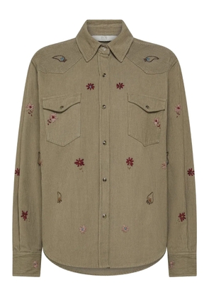 Seventy embroidered corduroy shirt - Neutrals