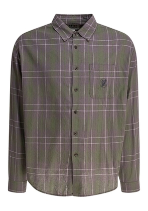 This Is Never That checked embroidered shirt - Green