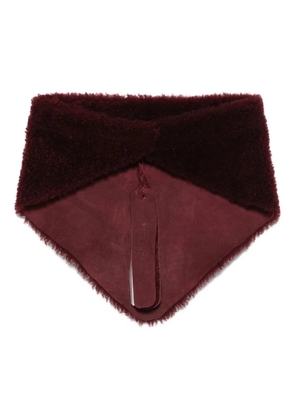 Salvatore Santoro trimmed scarf - Red