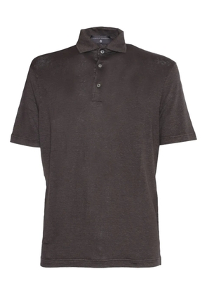 Filippo De Laurentiis linen polo shirt - Brown