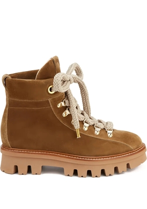 AGL lace-up suede ankle boots - Brown