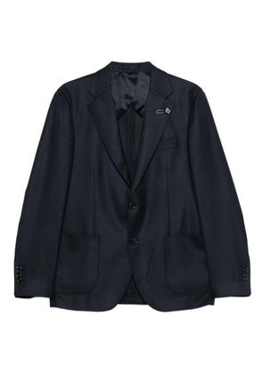 Lardini Button virgin wool blazer - Blue