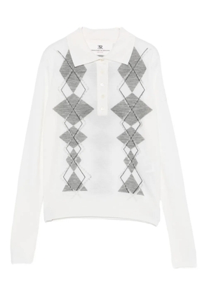 Ermanno Scervino diamond-pattern polo top - White