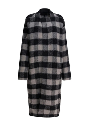 Rick Owens Island plaid coat - Black