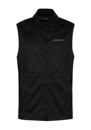 Patagonia zip-front logo vest - Black