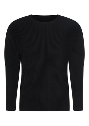Homme Plissé Issey Miyake pleated long-sleeve top - Black
