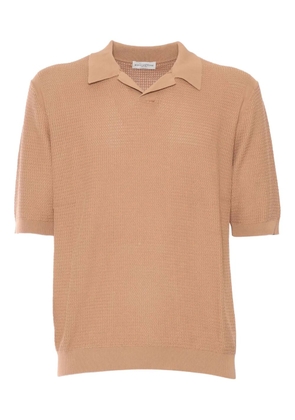 Ballantyne waffle-knit polo shirt - Neutrals